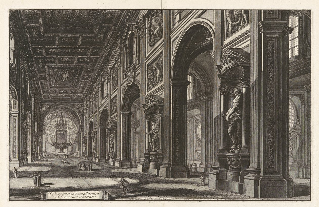 Veduta interna della Basilica di S. Giovanni Laterano (Innenansicht der Basilika von San Giovanni Laterano), aus Vedute di Roma (Ansichten von Rom) von Giovanni Battista Piranesi