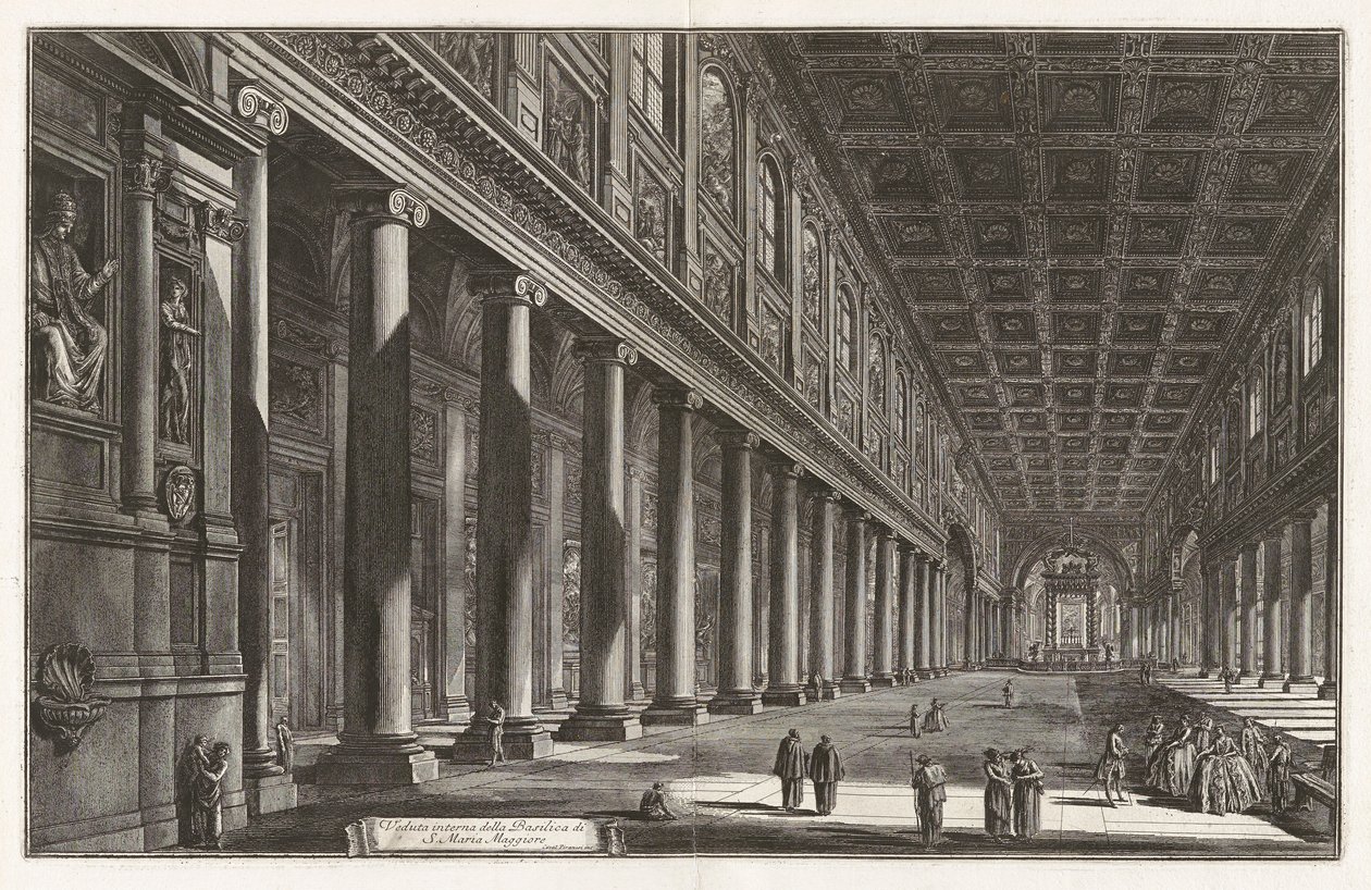 Veduta interna della Basilica di S. Maria Maggiore (Innenansicht der Basilika Santa Maria Maggiore), aus Vedute di Roma (Ansichten von Rom) von Giovanni Battista Piranesi