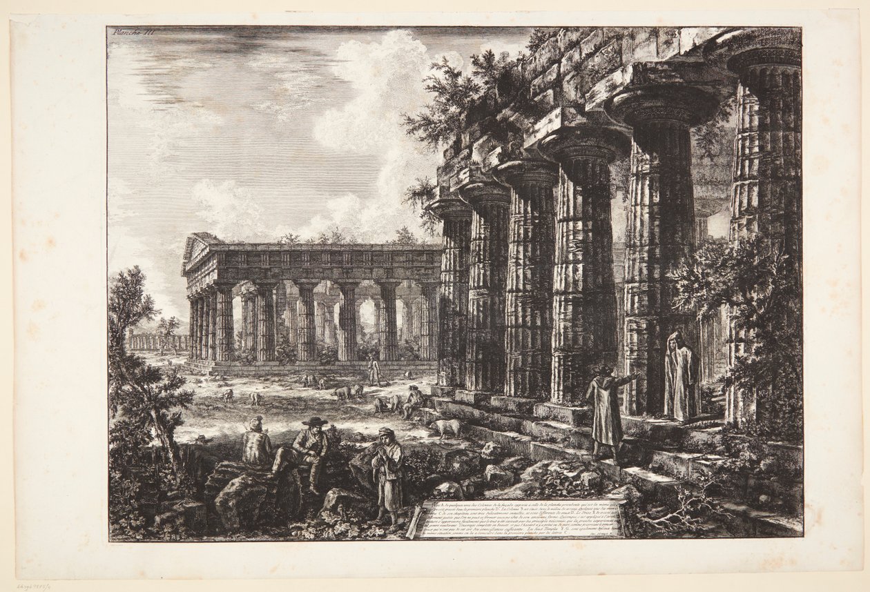 Ansicht einiger Säulen der Fassade gegenüber der auf der vorhergehenden Tafel gezeigten [...] von Giovanni Battista Piranesi
