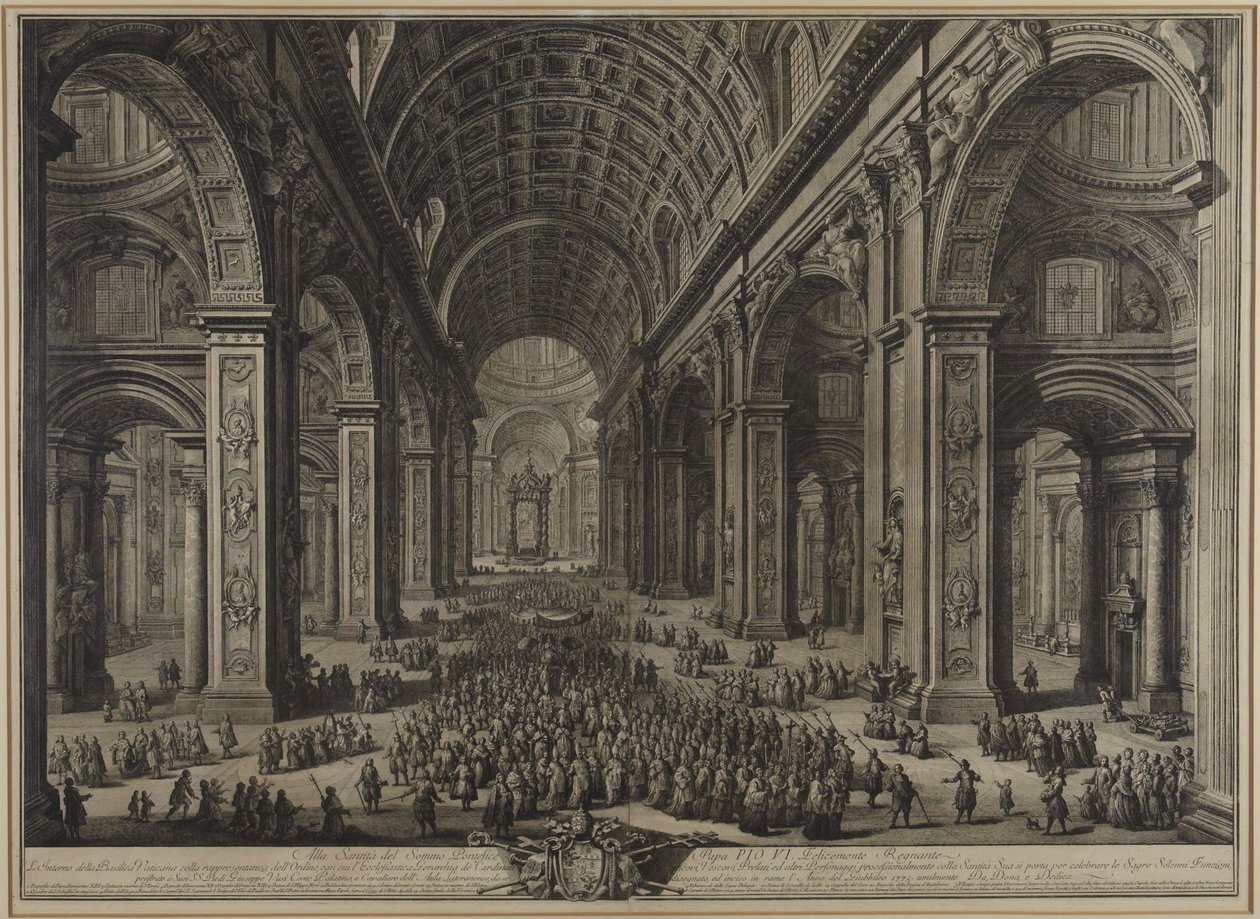 Ansicht des Inneren von St. Peter von Giovanni Battista Piranesi