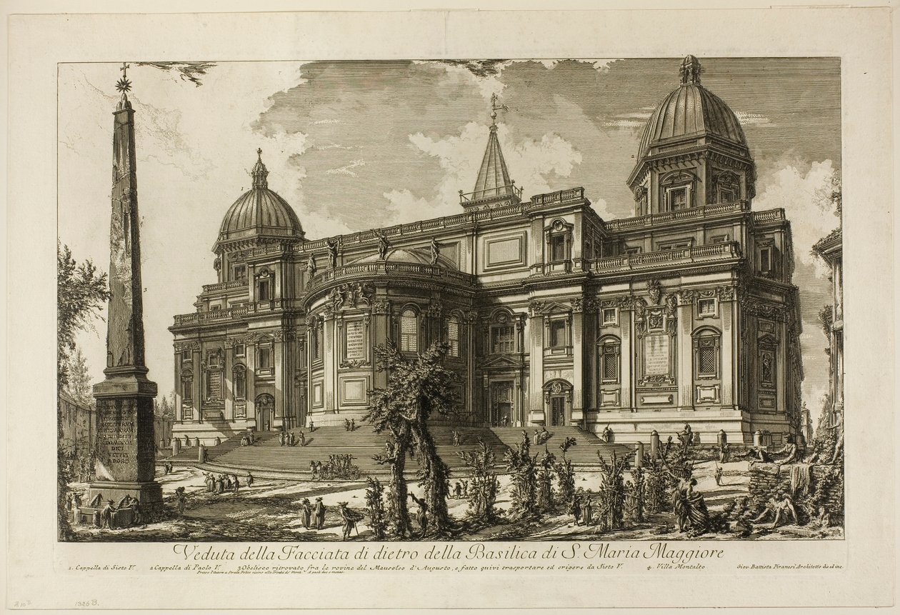 Ansicht des Hintereingangs der Basilika S. Maria Maggiore, aus Ansichten von Rom von Giovanni Battista Piranesi