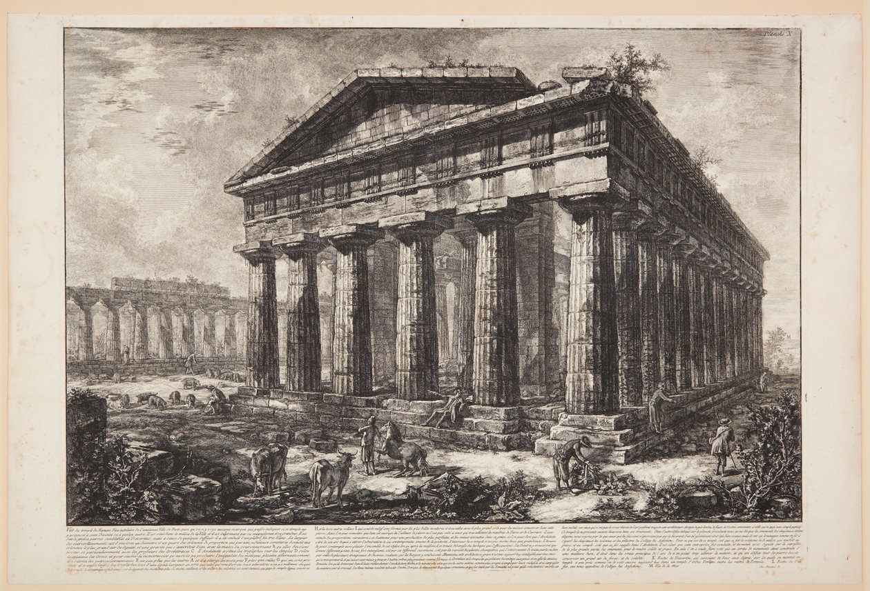 Ansicht des Tempels von Neptun von Giovanni Battista Piranesi