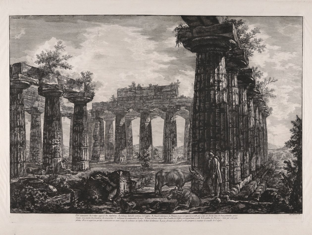 Vue interieure du Collège supposé des Anfictions (Innenansicht des sogenannten College des Anfictions), aus Différentes Vues de von Giovanni Battista Piranesi