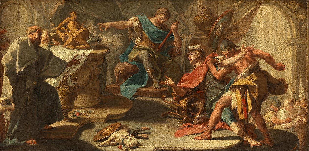 Der hl. Eustachius verweigert den Götzendienst von Giovanni Battista Pittoni