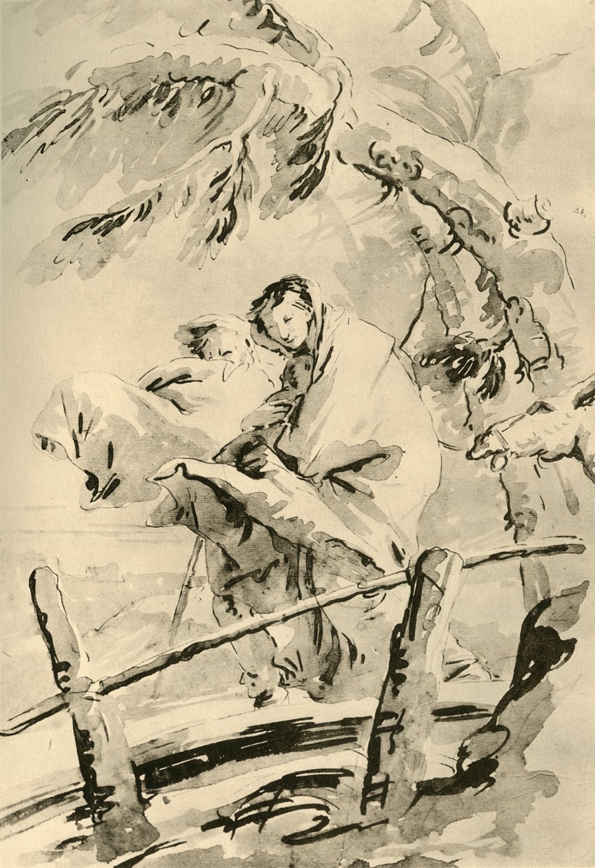 Flucht nach Ägypten, vor 1752, 1928 von Giovanni Battista Tiepolo