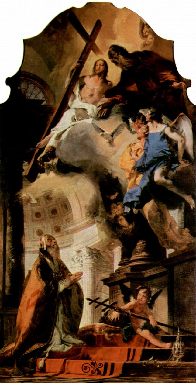 Die Verehrung der Trinität durch den heiligen Papst Clemens von Giovanni Battista Tiepolo