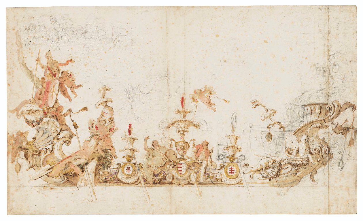 Triumph von Polen (Entwurf für Zeremoniengondel) von Giovanni Battista Tiepolo