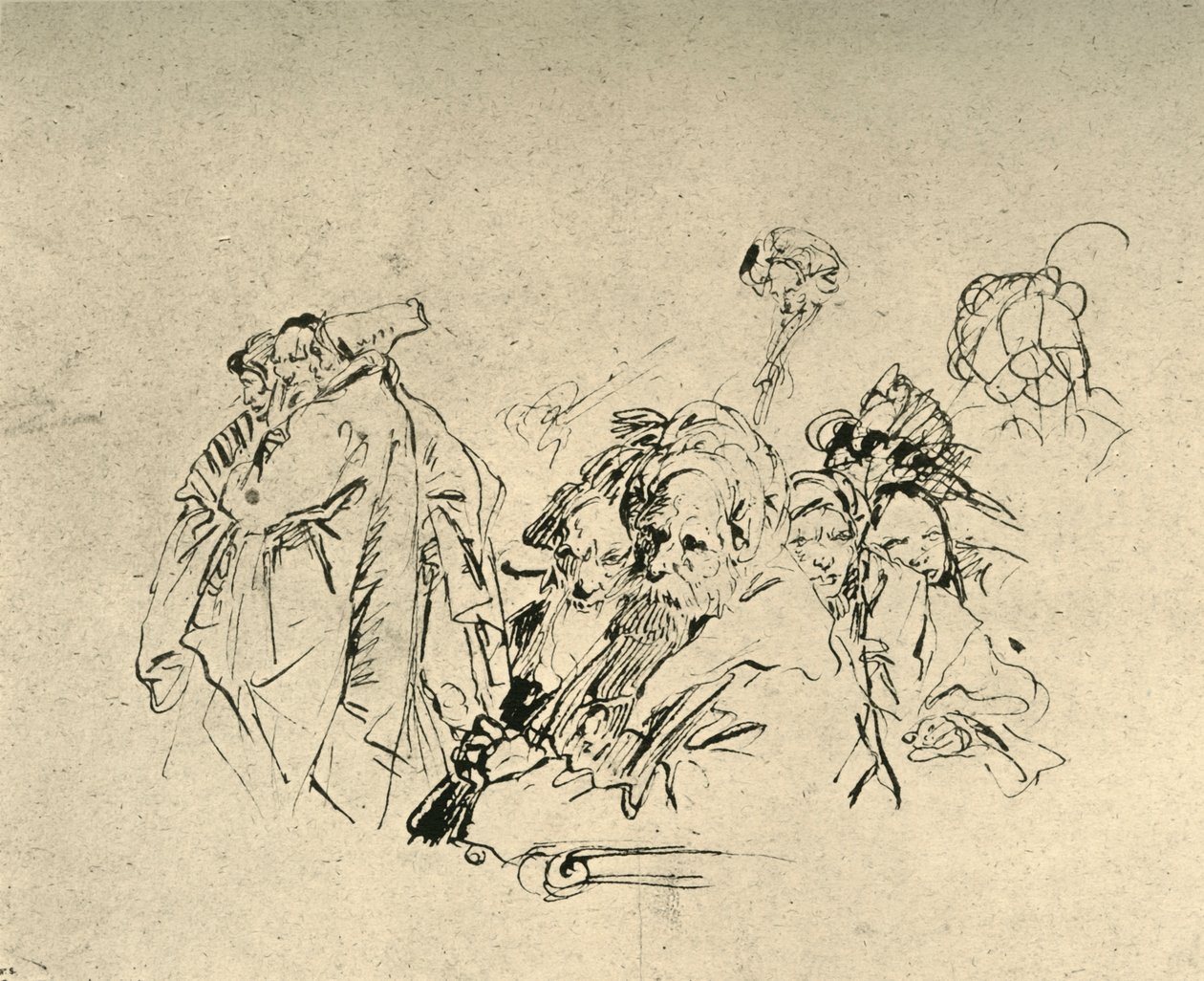 Gruppe von Orientalen, Mitte 18. Jahrhundert, 1928 von Giovanni Battista Tiepolo