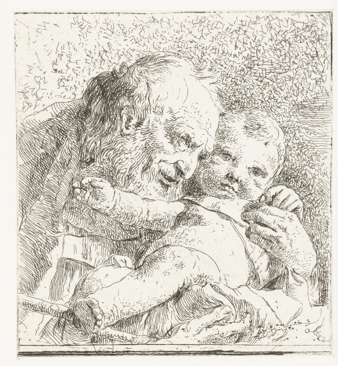Heiliger Josef mit Christuskind in den Armen von Giovanni Battista Tiepolo
