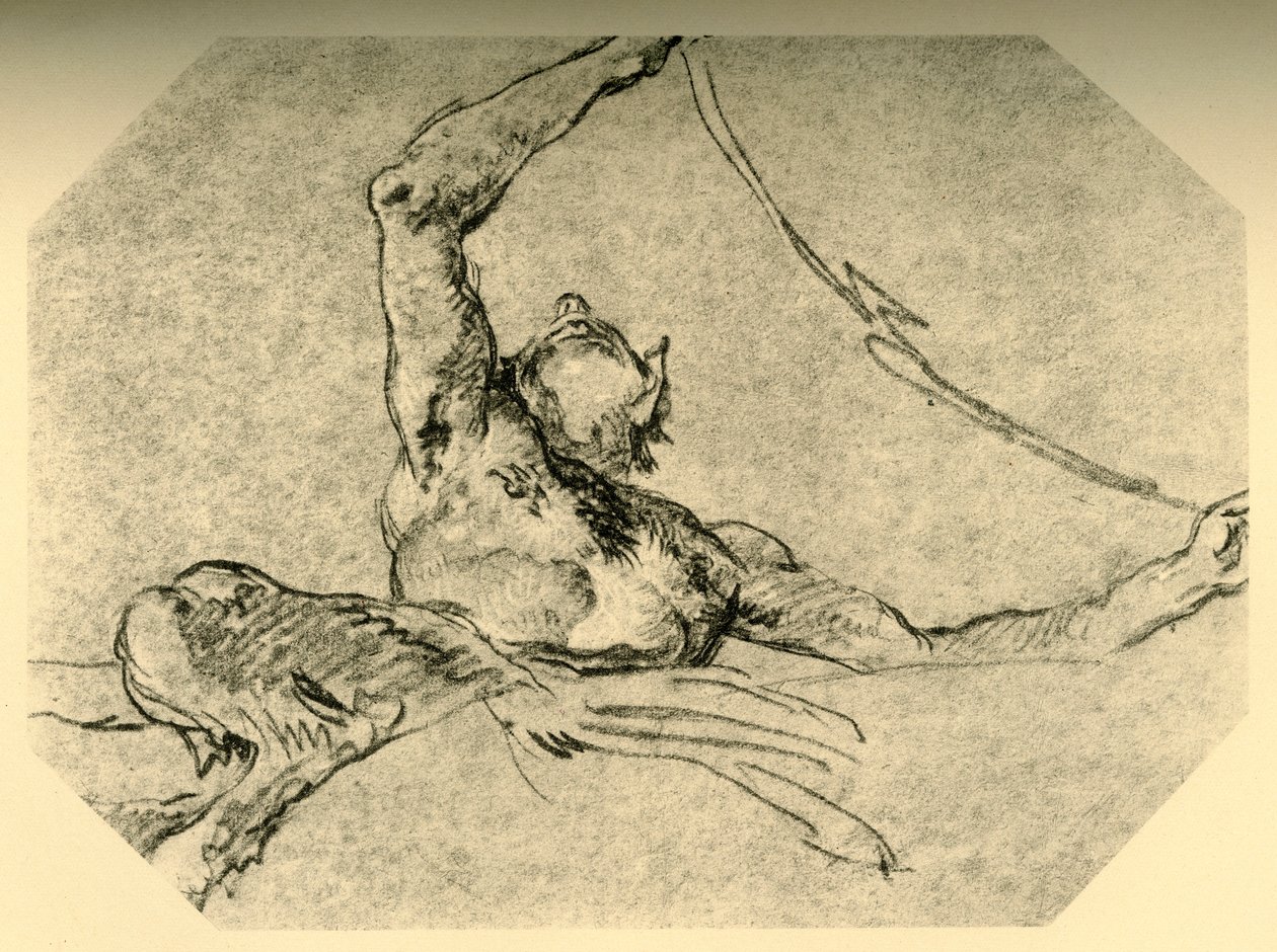Satyr, der ein Feston hält, um 1761, 1928 von Giovanni Battista Tiepolo