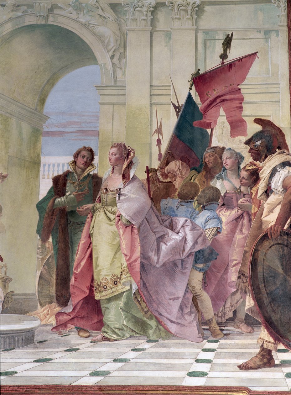 Die Großzügigkeit des Scipio (Detail) von Giovanni Battista Tiepolo