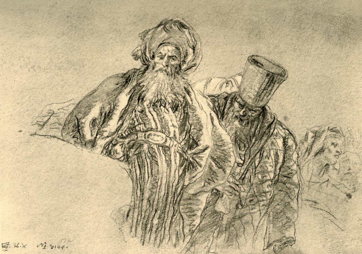 Zwei orientalische Händler, 1753, 1928 von Giovanni Battista Tiepolo