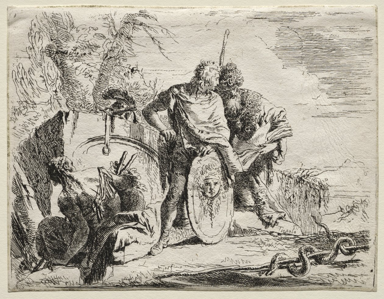 Verschiedene Launen: Der Astrologe und der junge Soldat von Giovanni Battista Tiepolo