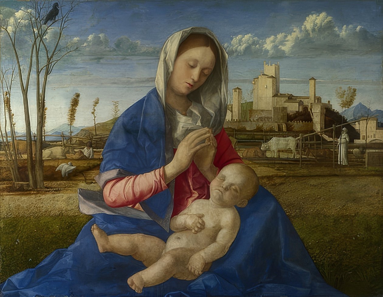 Madonna von der Wiese. Um 1500 von Giovanni Bellini