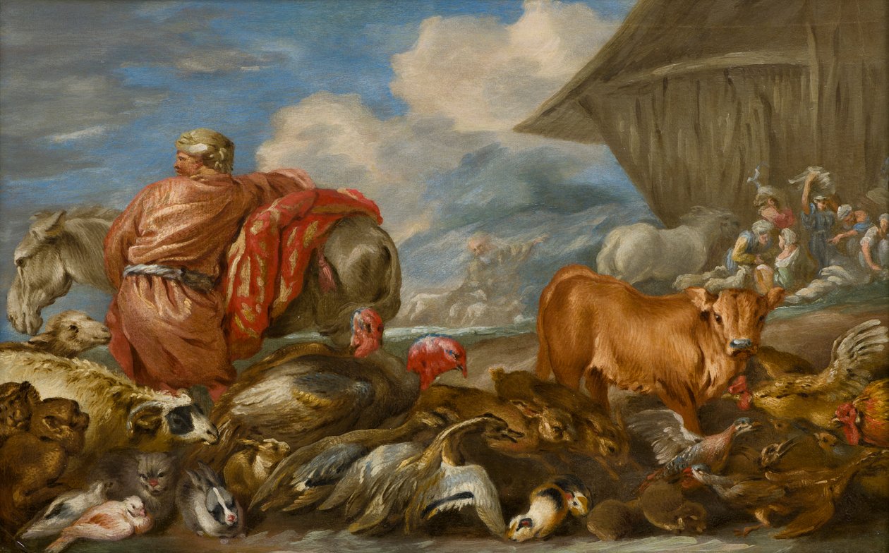 Die Tiere betreten die Arche Noah von Giovanni Benedetto Castiglione
