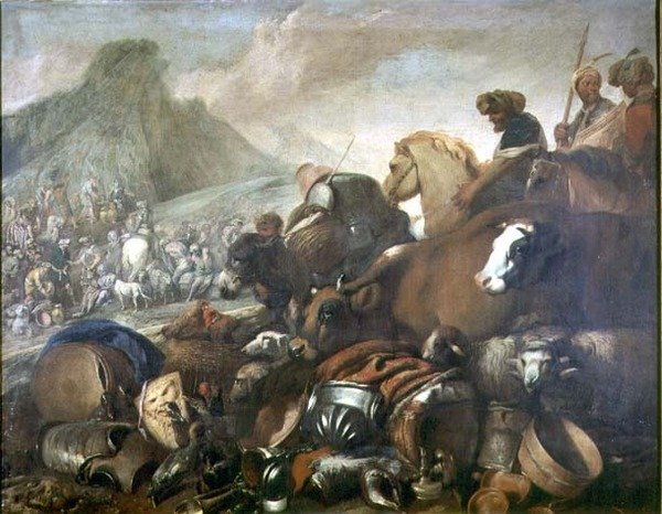 Das Treffen von Abraham und Melchisedek von Giovanni Benedetto Castiglione