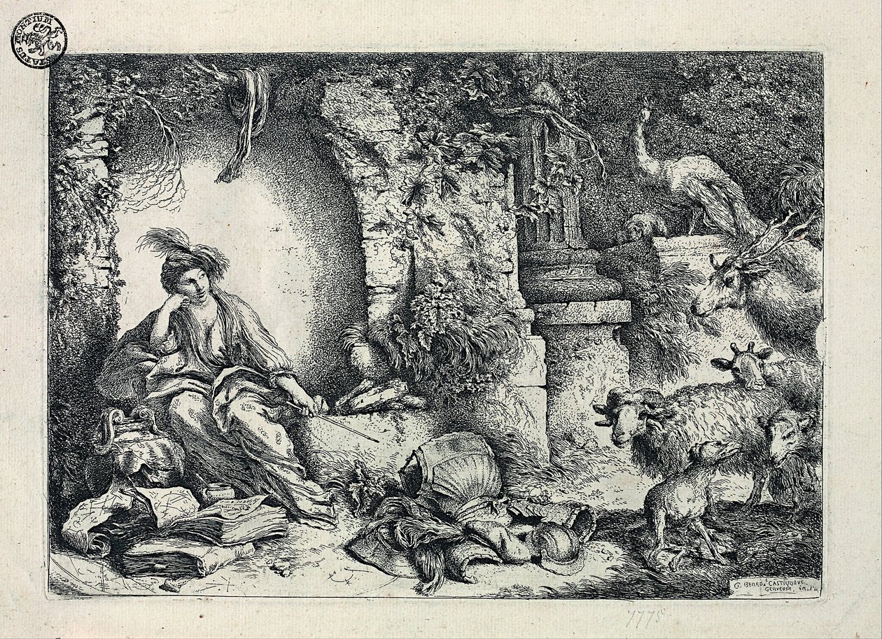 Circe verwandelt die Gefährten des Odysseus in Tiere von Giovanni Benedetto Castiglione