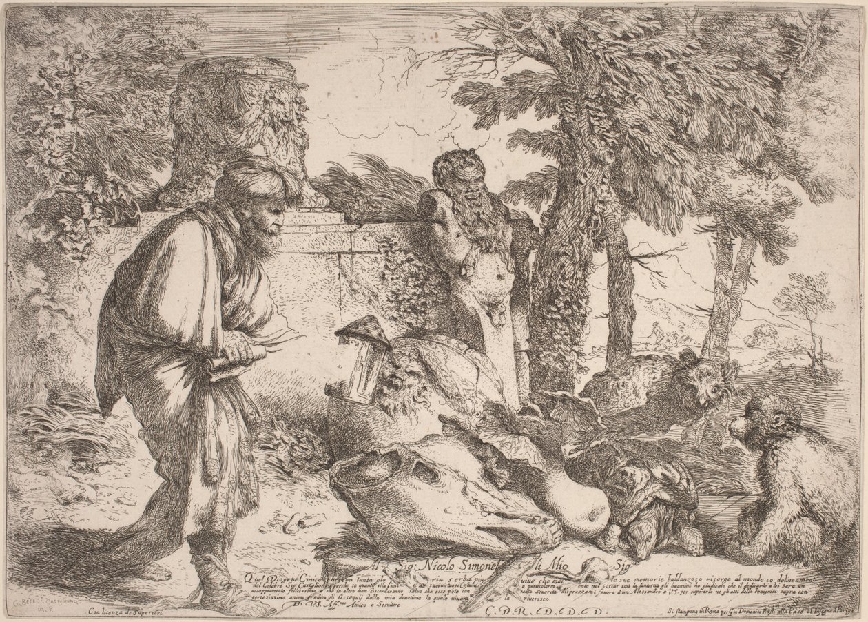 Diogenes sucht einen ehrlichen Mann von Giovanni Benedetto Castiglione