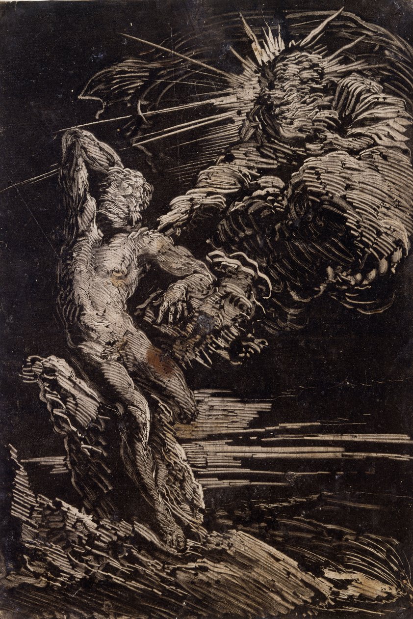 Die Erschaffung Adams, um 1642 von Giovanni Benedetto Castiglione