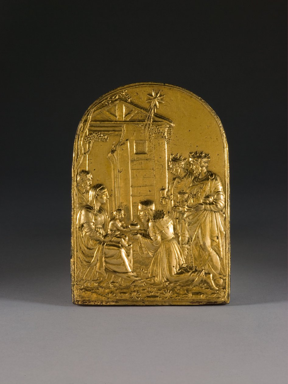 Plaquette, Die Anbetung der Könige, frühes 16. Jahrhundert von Giovanni Bernardi