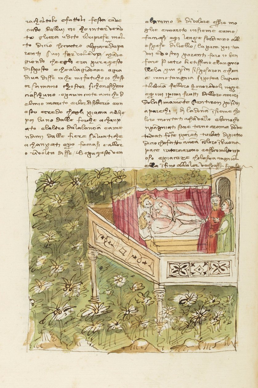 Dekameron, Der Nachtigallenkäfig - Ricciardo Manardi von Lizio überrascht, Fünfter Tag, Novelle 4 von Giovanni Boccaccio