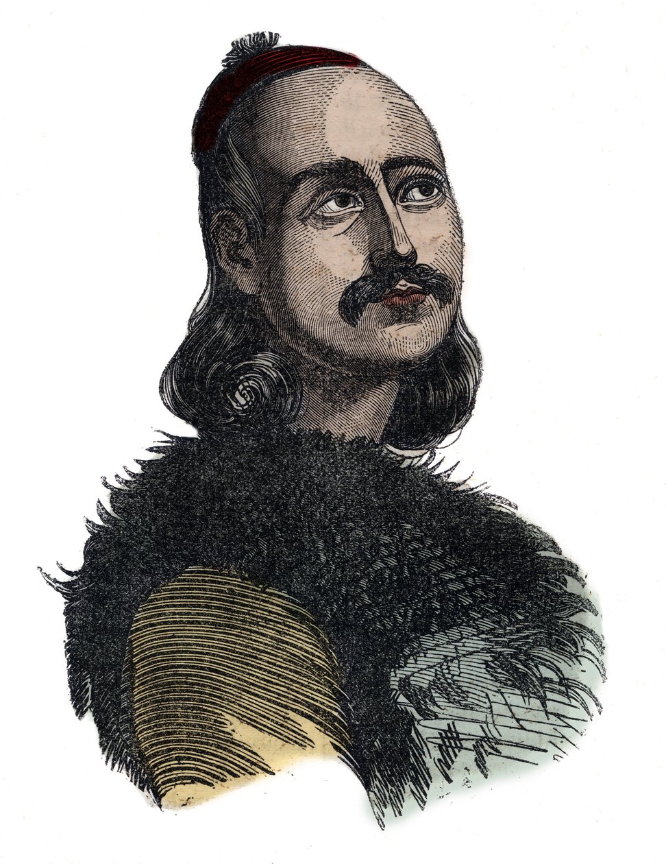 Markos Botsaris (Marco Botzaris) General und Held des griechischen Unabhängigkeitskrieges 1788-1823 - Gravur von Giovanni Boggi von Giovanni Boggi