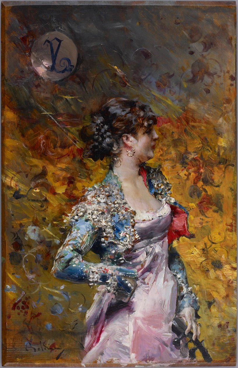 Dame mit Gitarre von Giovanni Boldini