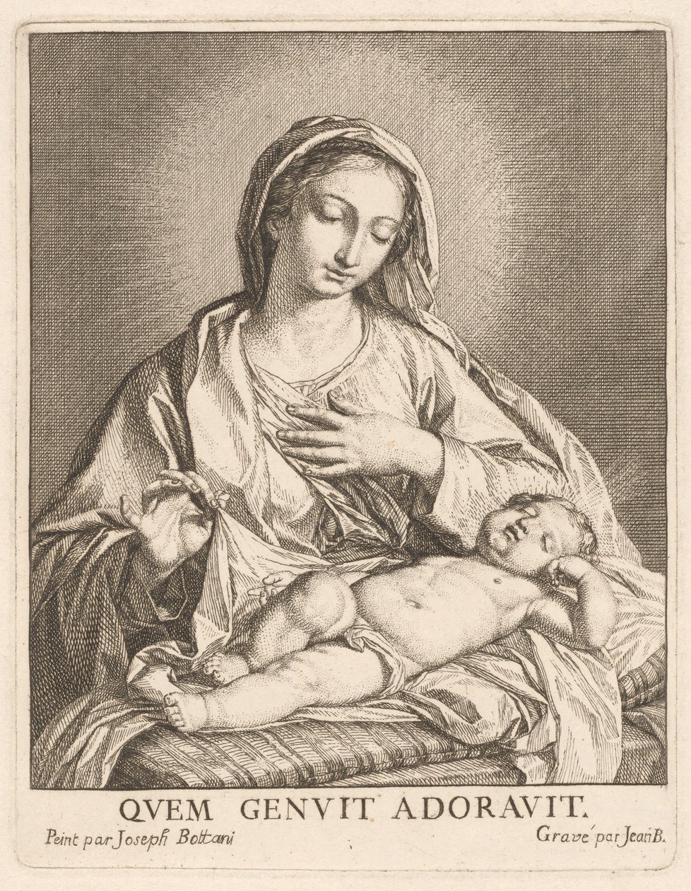 Die Jungfrau und das schlafende Kind von Giovanni Bottani, after Giuseppe Bottani