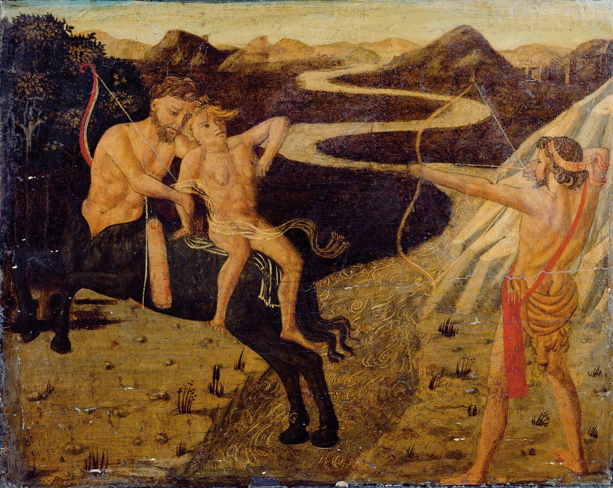 Cassone-Paneel: Herkules rettet Deianeira vor Nessus von Giovanni Di Ser Giovanni Guidi