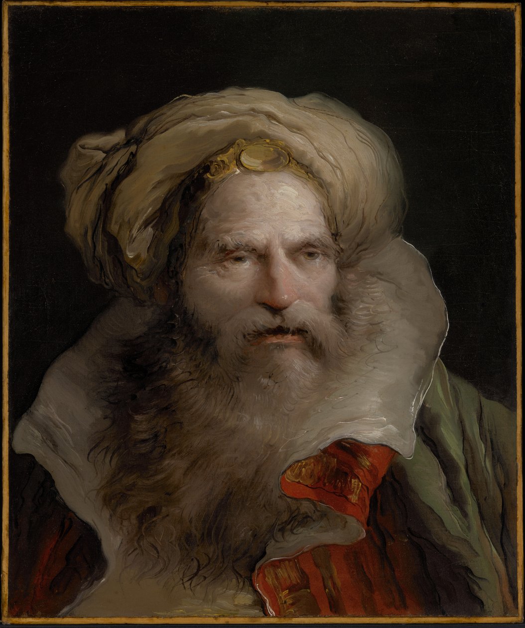 Ein bärtiger Mann mit Turban von Giovanni Domenico Tiepolo