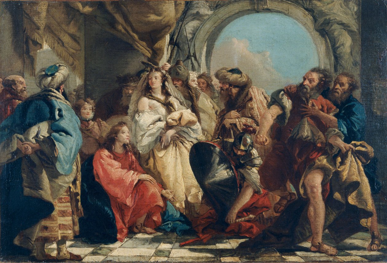Christus und die Ehebrecherin, 1747-1804 von Giovanni Domenico Tiepolo