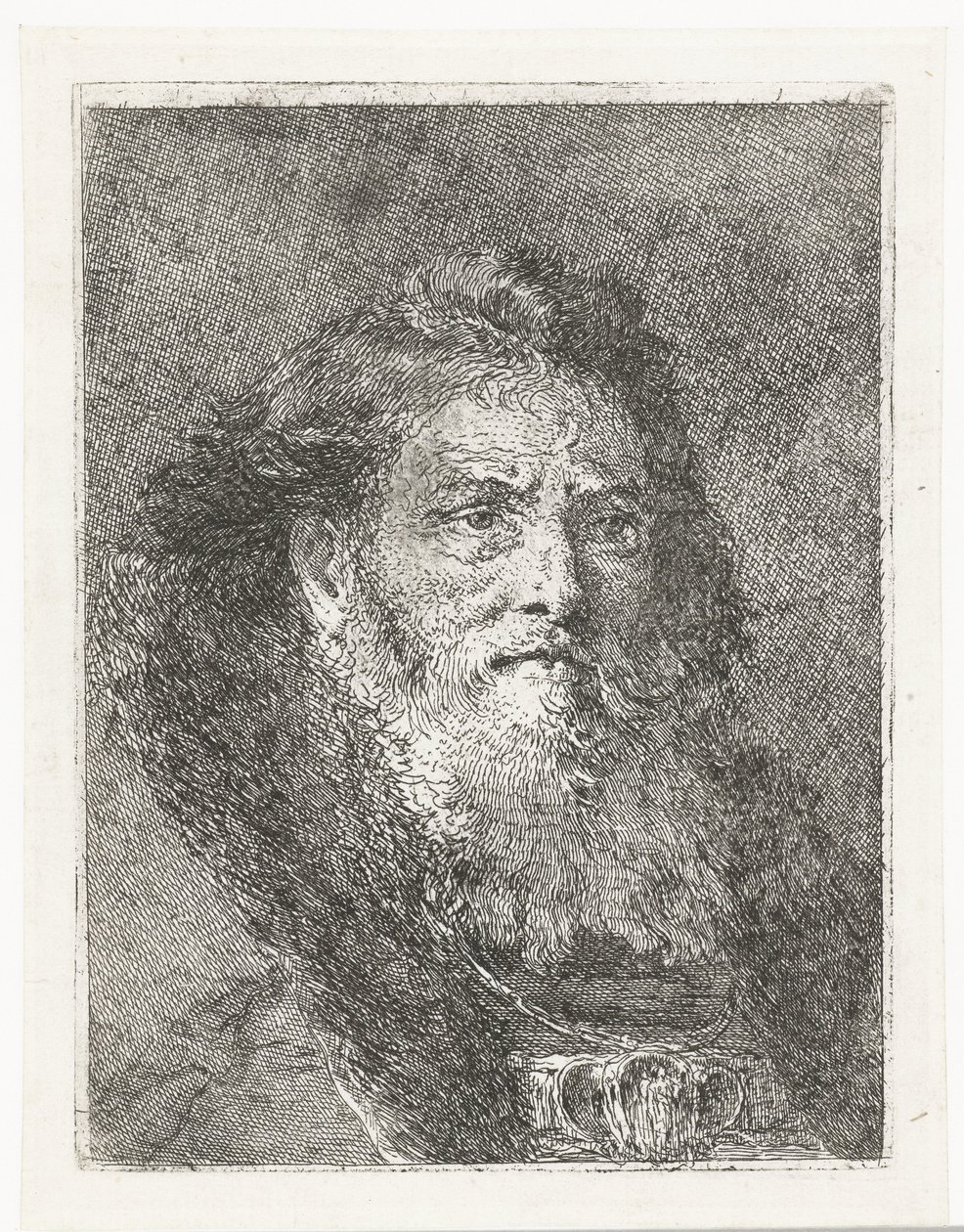 Mann ohne Kopfbedeckung von Giovanni Domenico Tiepolo