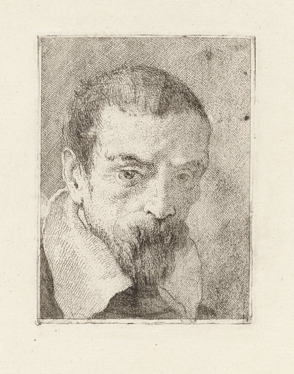 Alter Mann mit Bart und kahlem Kopf, aus der Raccolta di Teste (Sammlung von Köpfen) von Giovanni Domenico Tiepolo