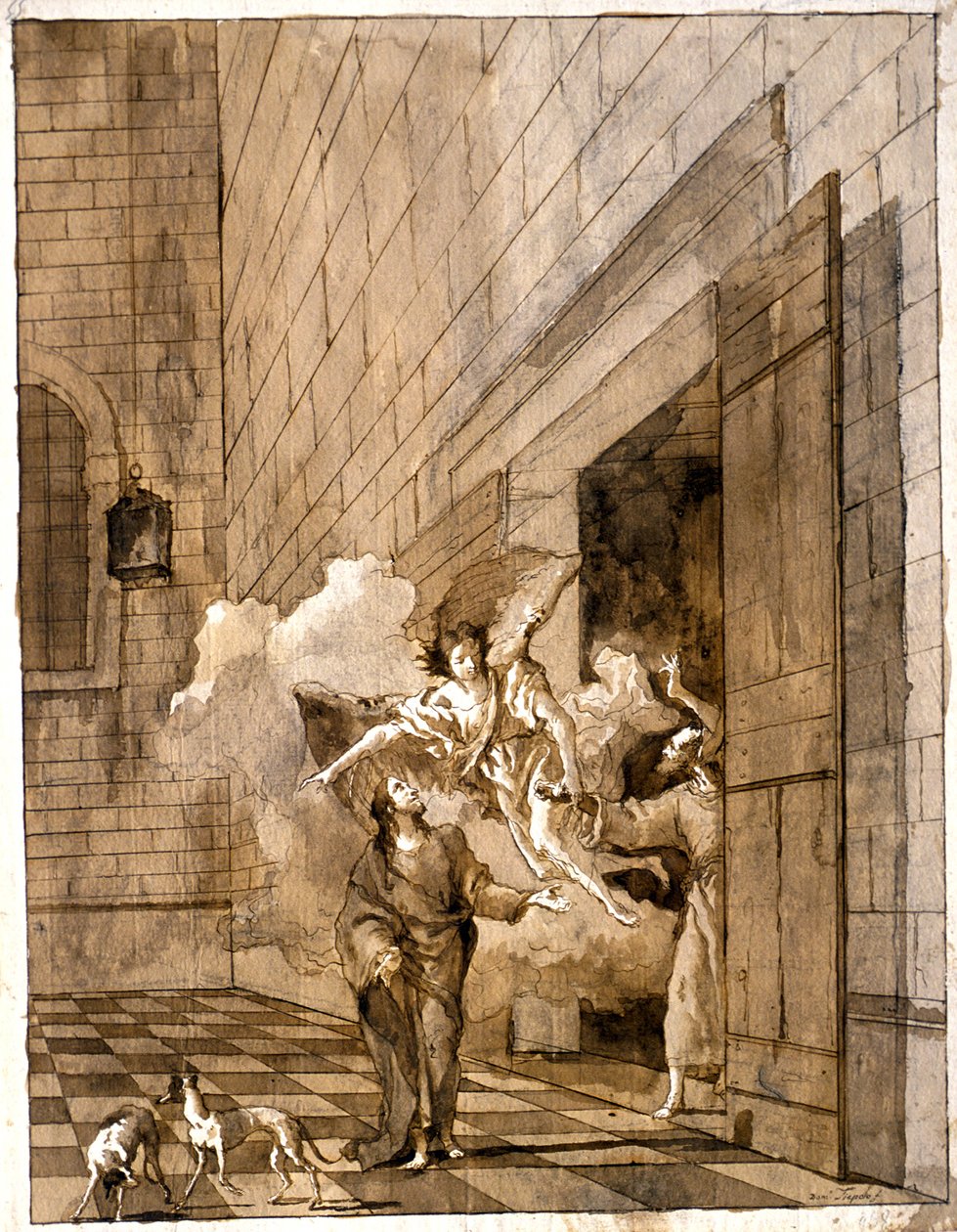 Die Befreiung des Heiligen Petrus und Johannes aus dem Gefängnis von Giovanni Domenico Tiepolo