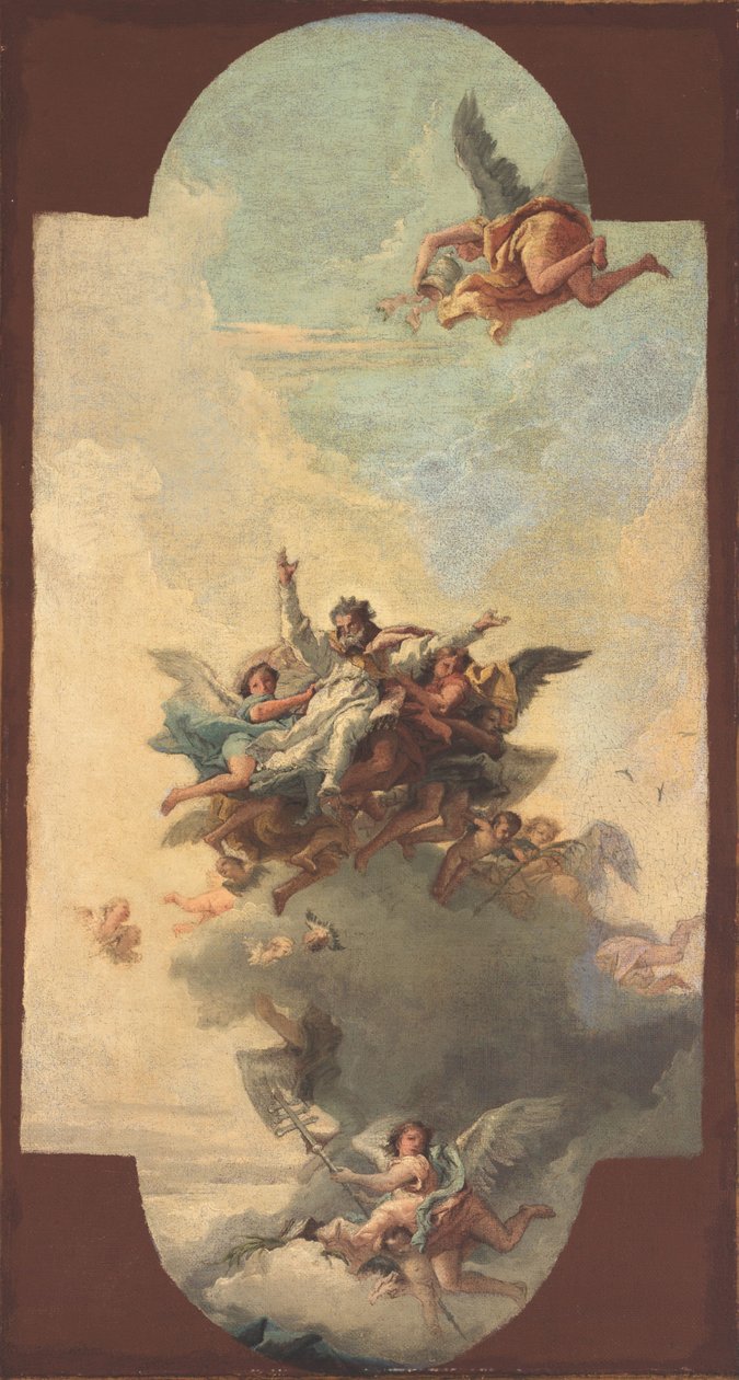 Die Apotheose eines Papstes und Märtyrers von Giovanni Domenico Tiepolo