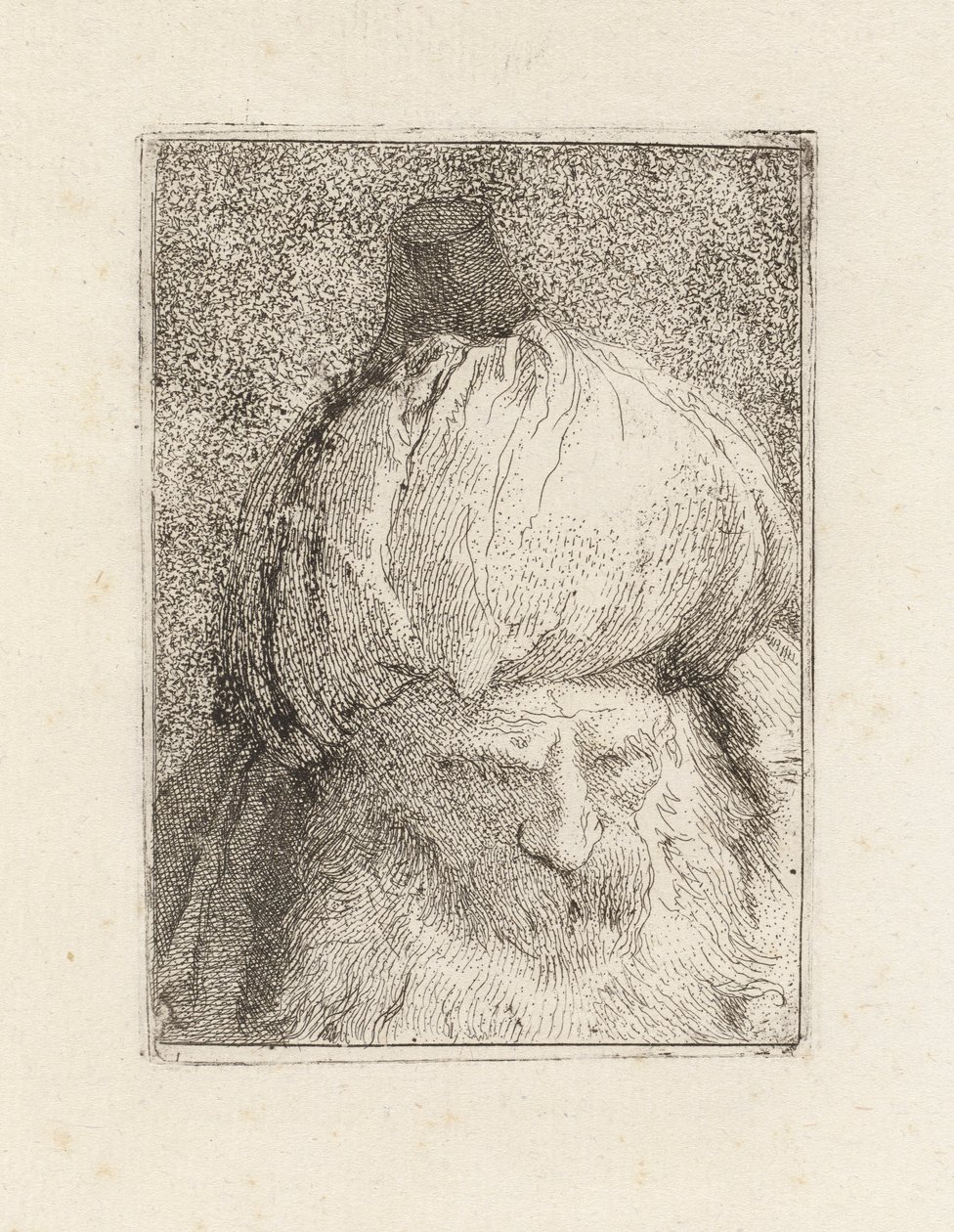 Türke von vorne gesehen, aus der Raccolta di Teste (Sammlung von Köpfen) von Giovanni Domenico Tiepolo