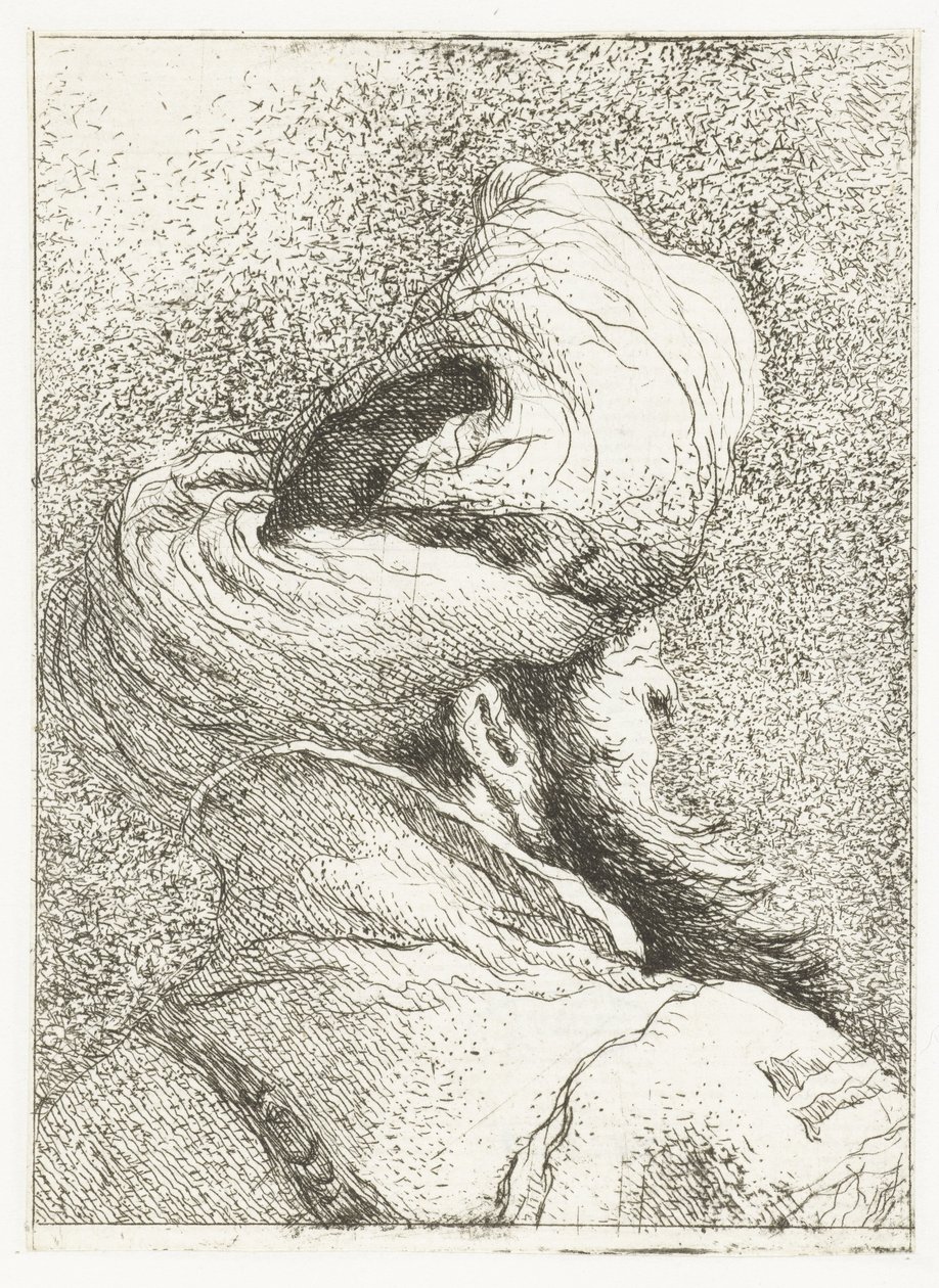 Türkischer Mann mit Turban von Giovanni Domenico Tiepolo