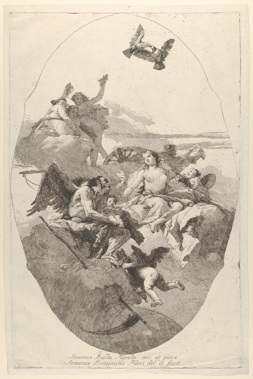 Venus vertraut Amor der Zeit an, 1758-80 von Giovanni Domenico Tiepolo