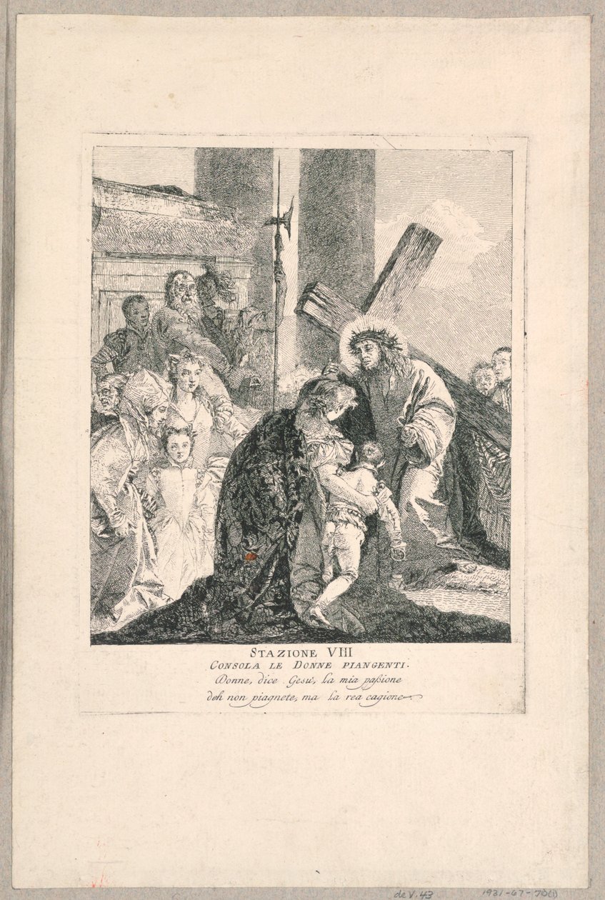 Via crucis - Station VIII, Er tröstet die weinenden Frauen von Giovanni Domenico Tiepolo