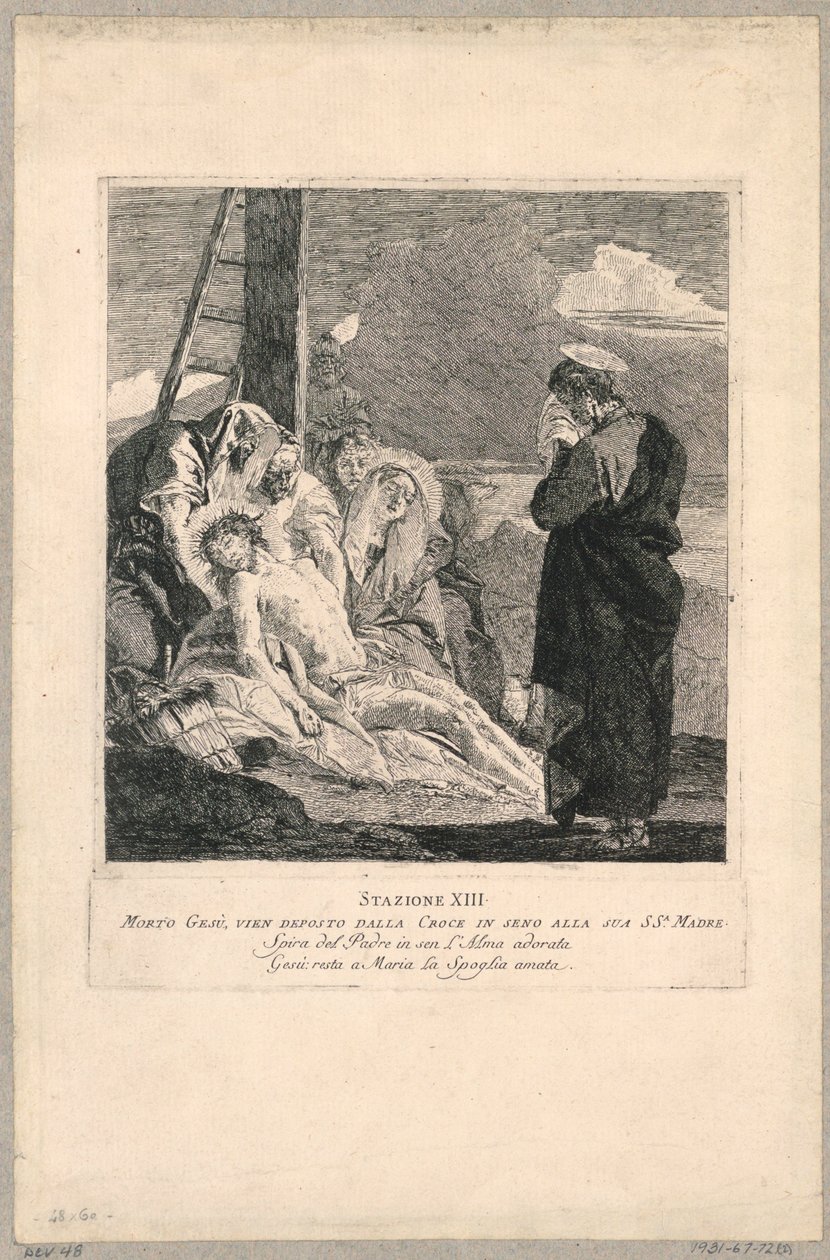 Via crucis - Station XIII, Die Kreuzabnahme von Giovanni Domenico Tiepolo