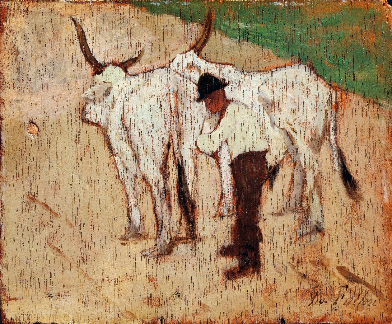 Hirte und Vieh von Giovanni Fattori