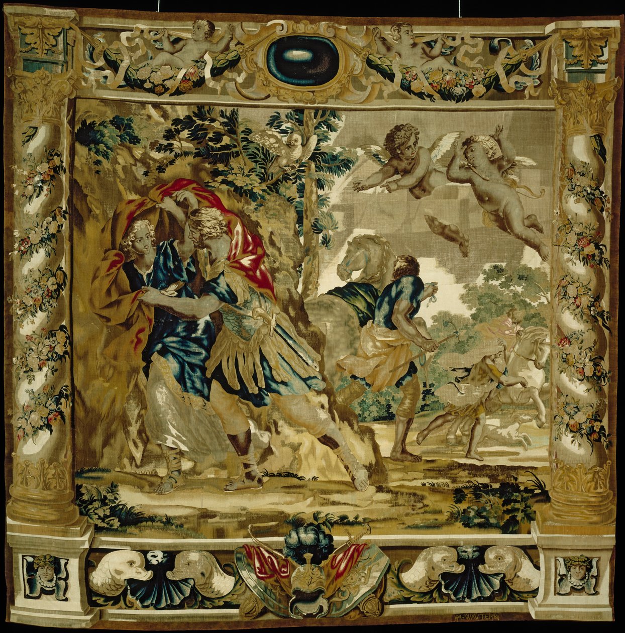 Dido und Aeneas suchen Schutz vor einem Sturm von Giovanni Francesco (1610 62) Romanelli