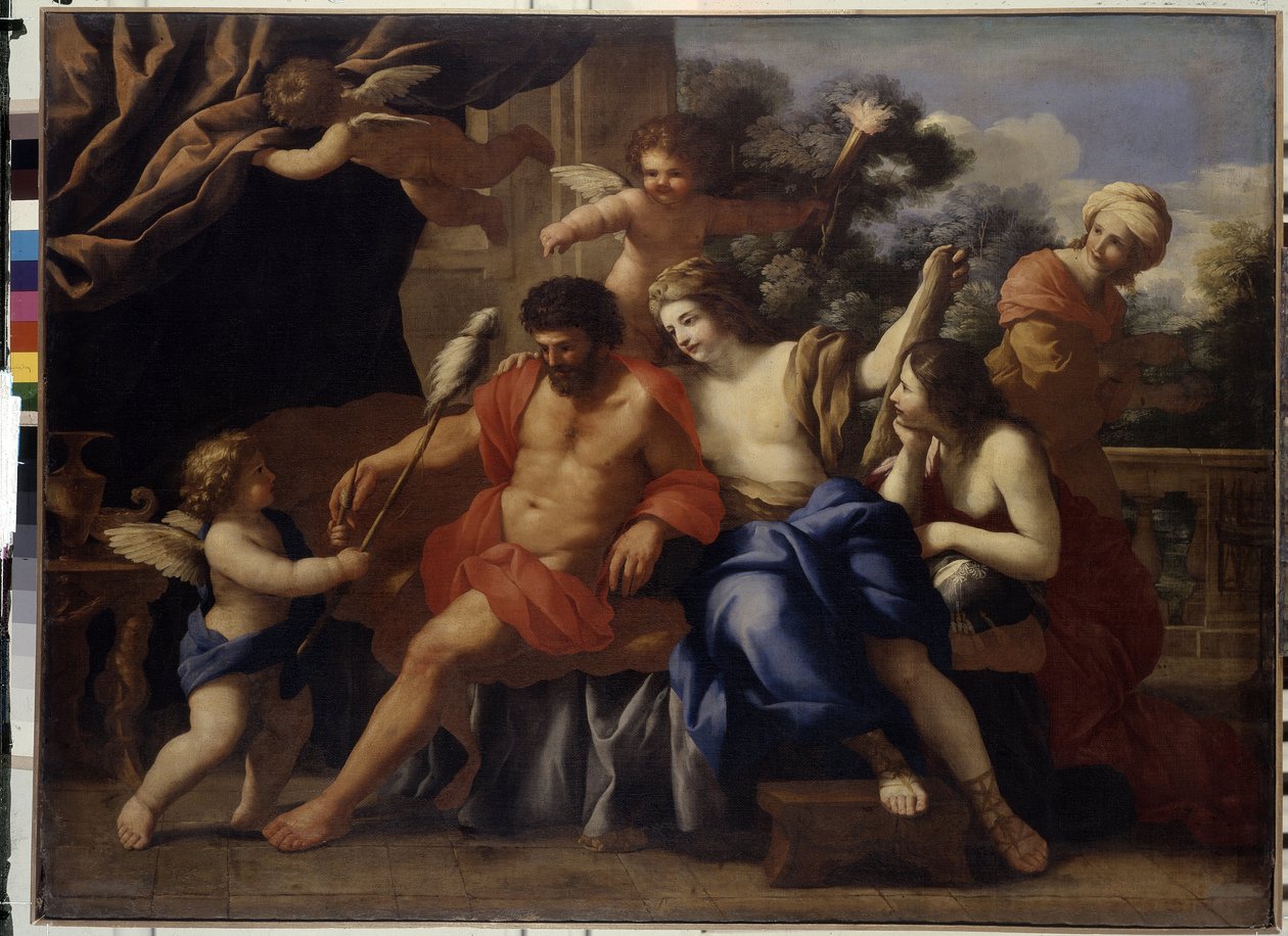 Herkules und Omphale von Giovanni Francesco Romanelli
