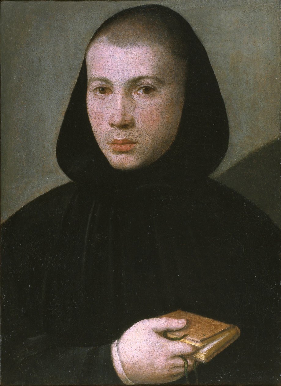 Porträt eines jungen Benediktinermönchs von Giovanni Francesco Caroto
