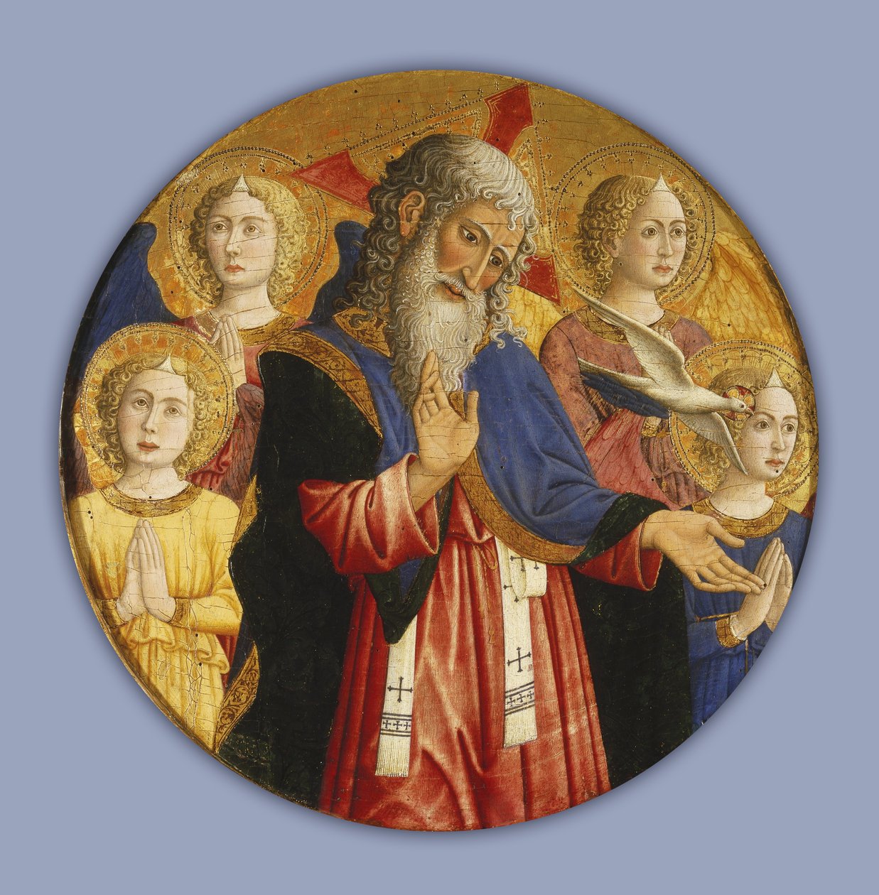 Gottvater mit vier Engeln und der Taube des Heiligen Geistes von Giovanni Francesco da Rimini
