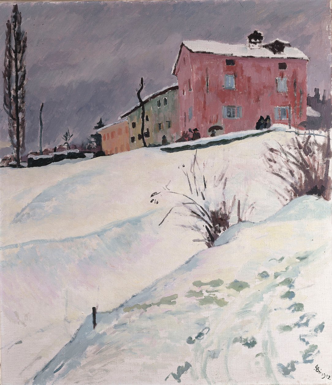 Das rote Haus, 1912 von Giovanni Giacometti