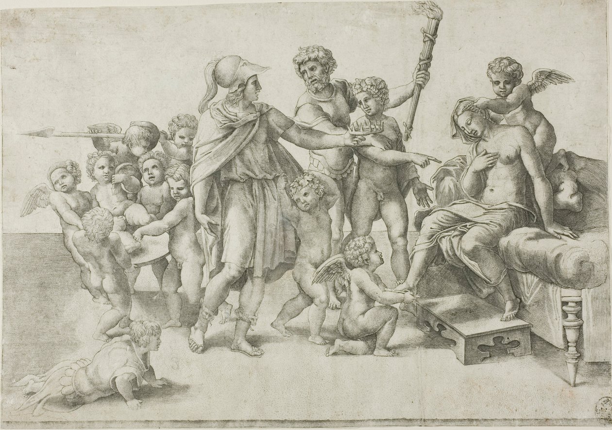 Alexander und Roxana von Giovanni Jacopo Caraglio
