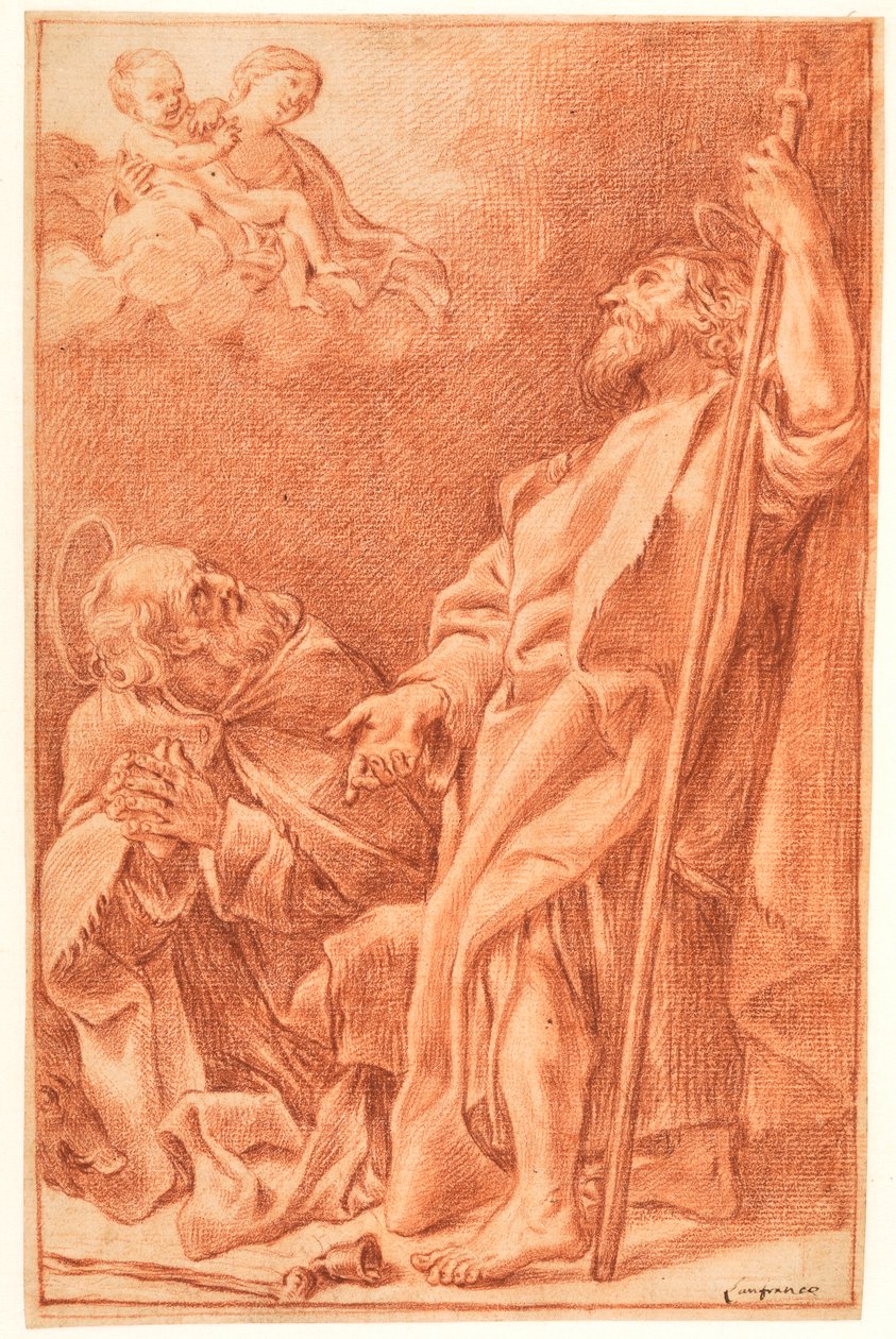 Madonna mit Kind und den Heiligen Antonius dem Abt und Jakobus dem Älteren von Giovanni Lanfranco