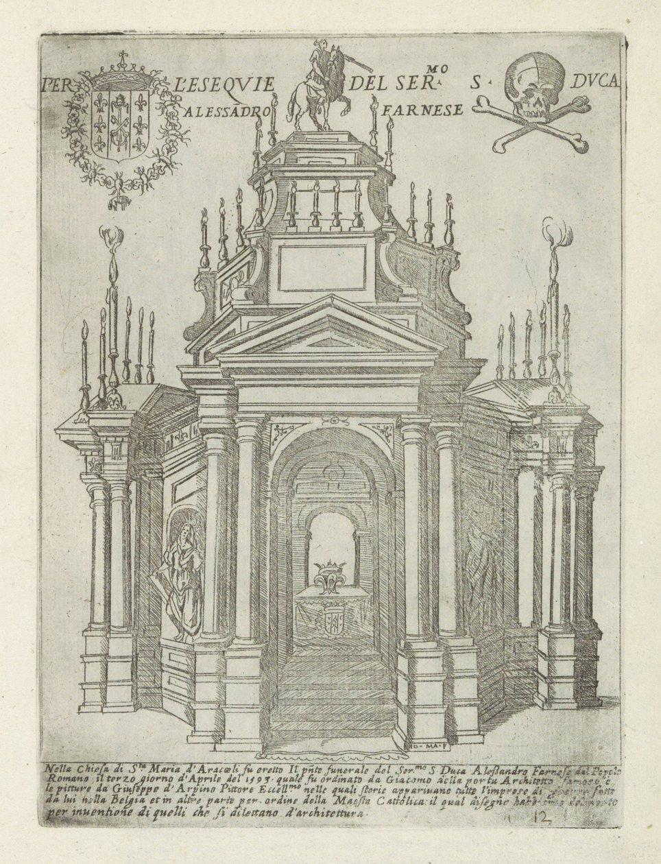 Grabdenkmal von Alessandro Farnese in der Santa Maria in Aracoeli in Rom von Giovanni Maggi