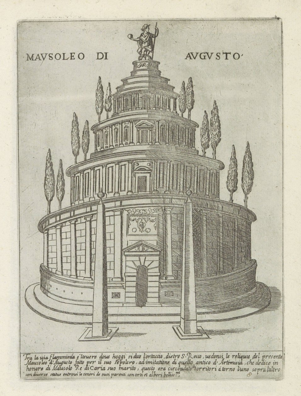 Mausoleum des Augustus in Rom von Giovanni Maggi